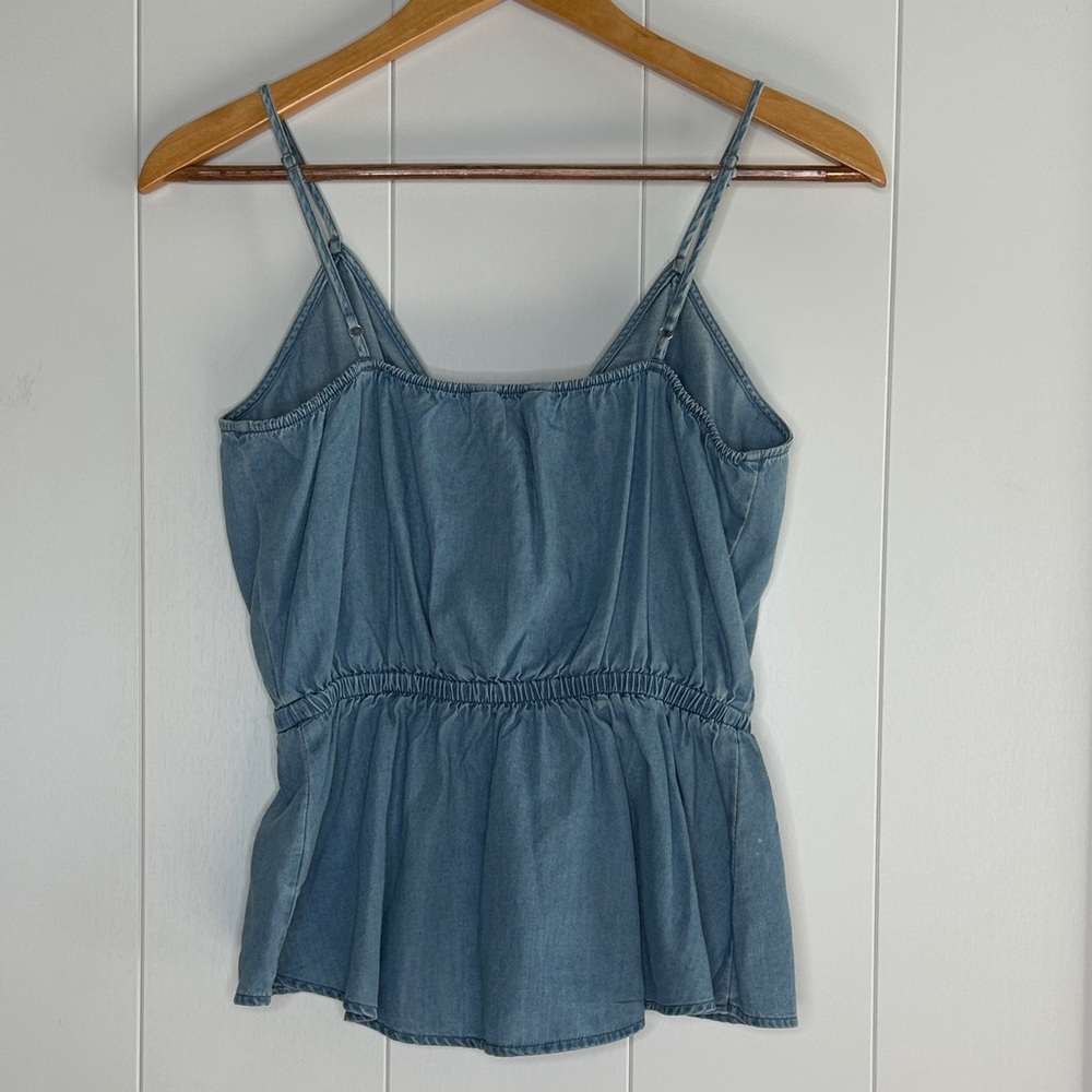 Express Light Blue Denim Ruffle Camisole Size Small - Picture 6 of 7